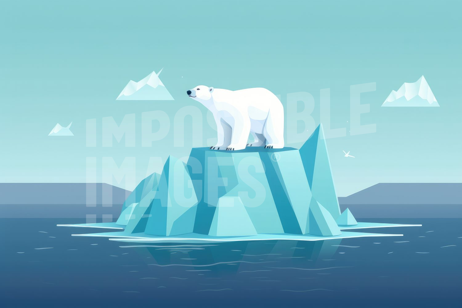 Polar bear on iceberg - 