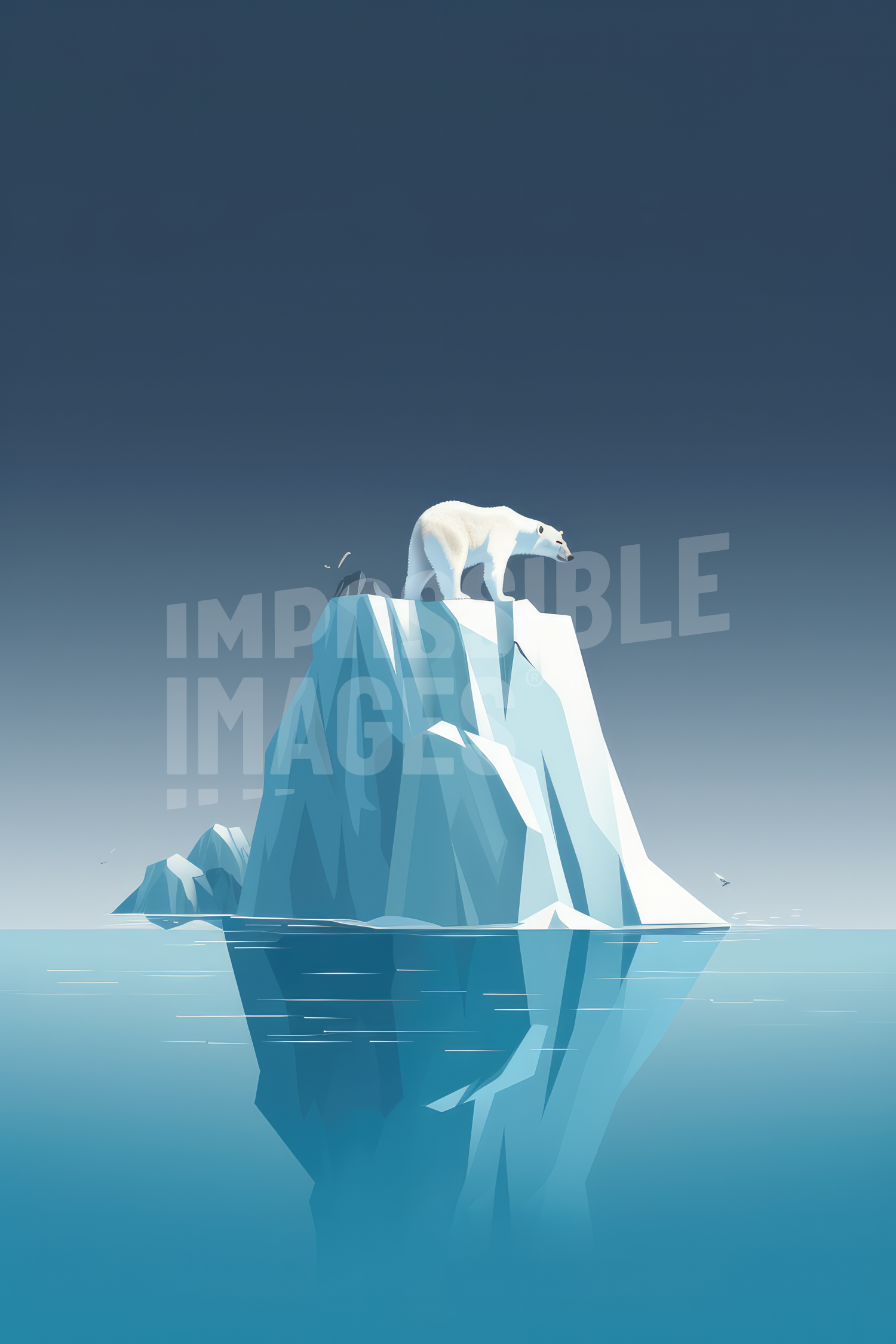 Polar bear on ice - 