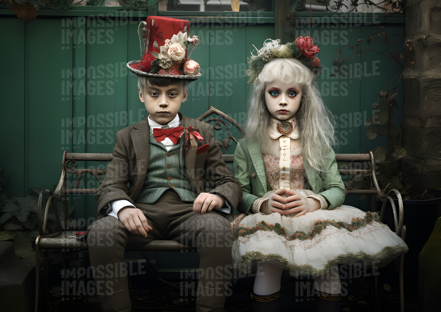 Creepy Victorian elf children