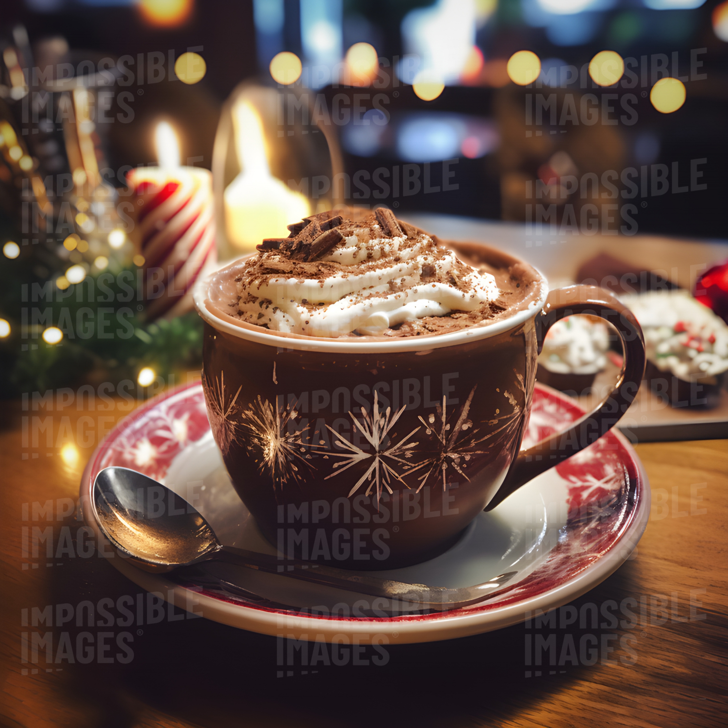 Festive hot chocolate -  A delicious, warming treat for the festive season; Rich, creamy hot chocolate with marshmallows and a sprinkle of cinnamon. Perfect for cosy nights in.