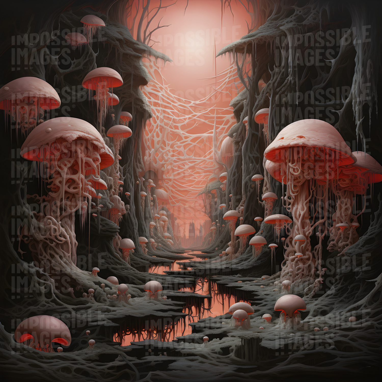 Gelatinous mushroom forest - 
